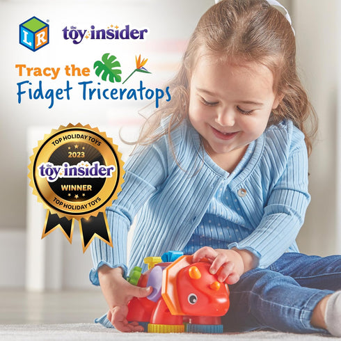 Learning Resources Tracy The Fidget Triceratops,1 Piece, Ages 18 Months+, Baby Toys,Sensory Toys for Toddlers, Fine Motor Toys,Montessori Toys...