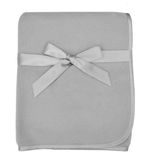 TL Care Fleece Blanket with Silk-Like Satin Trim, Soft, Warm & Cozy, Gray, 30" x 30" for Boys and Girls, Perfect for Baby Carrier, Stroller, Trave...