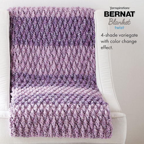 Bernat Blanket Twist High Tide Yarn - 2 Pack of 300g/10.5oz - Polyester - 6 Super Bulky - 220 Yards - Knitting/Crochet......