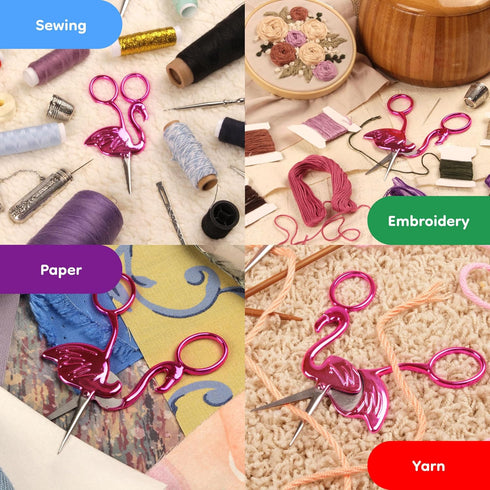 JubileeYarn Flamingo Craft Embroidery Scissors - Pink - 1 Pair...