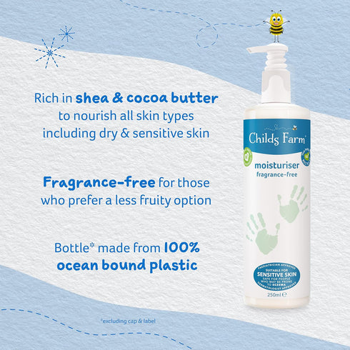 Childs Farm | Kids Moisturiser | Unfragranced | Soothes & Hydrates | Suitable for Dry, Sensitive & Eczema-prone Skin, 250ml...