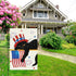 Louise Maelys 4th of July Garden Flag 12x18 Double Sided Vertical, Small Burlap Black Cat Welcome Patriotic Garden Yard House FLags for Memorial D...