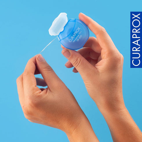 Curaprox DF 820 PTFE Tear-Resistant Dental Tape for Improved Dental Hygiene...