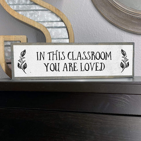 Teacher Wood Signs (Medium - Wood And Metal, In This Classroom You Are Loved)...
