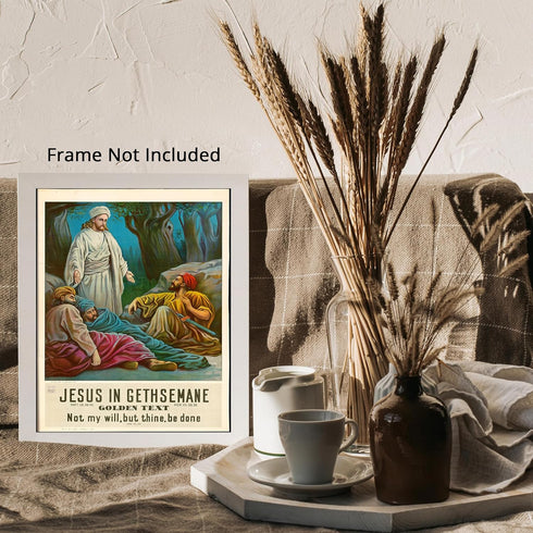 Posterizer 1 pcs-Jesus in Gethsemane poster-Religious Posters-Gifts for Christians -Decor for Church, Sunday School Classroom- unframed wall art...