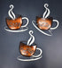 Aayla Metal Coffee Cup Wall Hanging Sculpture, for Home Kitchen Restaurants and Coffee Shops, in Metal with Brown and Champagne Color (15.75" H La...