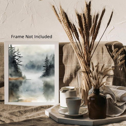Posterizer 1 pcs- trees and jungle-nature scene style 5-Landscape & Nature Art-Floral Botanical Art- Decor for Home & Office- unframed wall art...