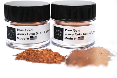 (2 pack) Rose Gold Luxury Cake Dust, 10 grams total, USA Made...