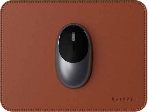 Satechi Eco-Leather Mouse Pad 9.8" x 7.5" - Safe for Lacquered & Varnished Wooden Surfaces (Brown)...