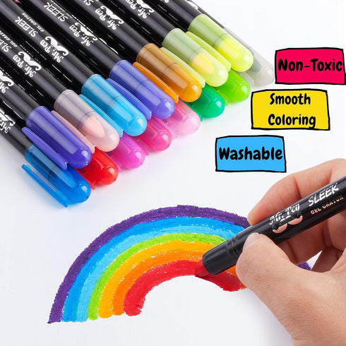 Mr. Pen- Washable Gel Crayons, 20 Pack, Twistable, Non-Toxic, Coloring Crayons...