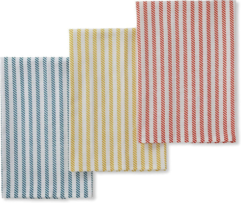 Folkulture Christmas Kitchen Towels and Dishcloths Set with Hanging Loop, Set of 3 Flour Sack Dish Towels and Dish Cloths for Drying Dishes, 100% ...
