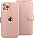 LUPA iPhone 11 Pro Flip Wallet Case - Slim Faux Leather Purse with Credit Card Holder, Rose Gold, 5.8 inch Display...