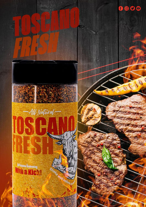 Toscano Fresh All-Natural Mixed Spices & Chili Blend, Dry Rub......