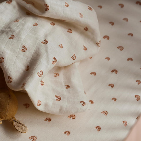 Denmark - Muslin Swaddle Blankets – 100% Organic Cotton Super Soft Baby Swaddle – Ideal Receiving Blanket for Baby Boy and Girl – 47’’ x 47’’ (Rai...