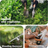 WORKPRO Weed Puller Tool, Metal Leverage Base and V-Shaped Forks for Easy Weed Removal & Deeper Root Digging, Heavy Duty Stainless Steel with Wood...
