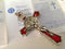 Hand Made St Benedict Cross Medal Crucifix 3" Tall Silver Plated with Red Enamel...