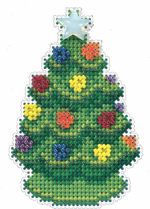 Mill Hill Ceramic Tree Beaded Counted Cross Stitch Ornament Kit 2022 Winter Holiday MH182236...