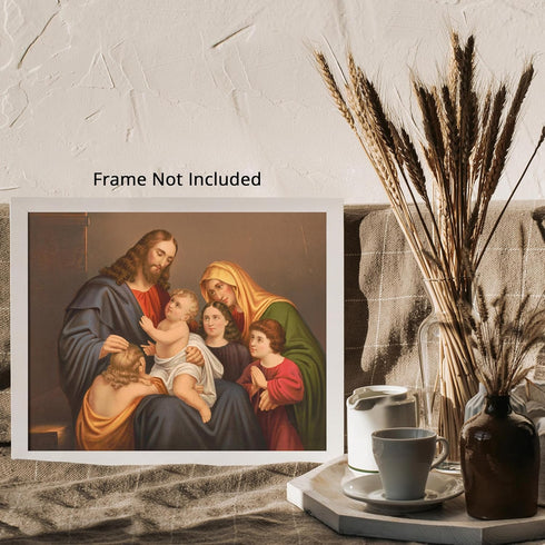 Posterizer 1 pcs-Christ blessing little children painting poster-Religious Posters-Gifts for Christians -Decor for Church, Sunday School Classroom...