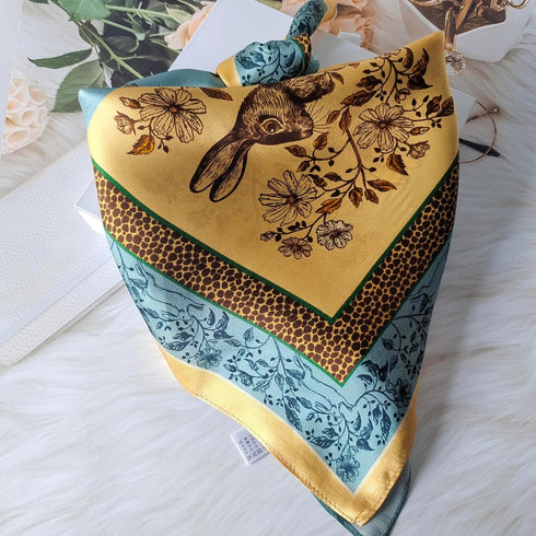100% Mulberry Square Silk Scarf - Neckerchief Headscarf Gift Packed - 21" x 21"...