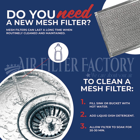Air Filter Factory Replacement For Jenn-Air 71002111 Grease Mesh Downdraft 12-Layer Range Hood Filter 6.375 X 15.625 X .125 Inches