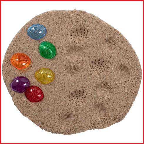 edxeducation-13841 Tactile Shells - Set of 72 - Translucent - 6 Textures and Colors - Ages 18m+ - Explore STEM concepts via Light Panels and Senso...