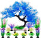 MyLifeUNIT Fish Tank Decorations, 15 Pack Artificial Aquarium Plants Tree Set for Fish Tank Decor (Bule Set)...