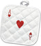 3D Rose Ace Playing Red Heart Suit-Gifts for Cards Players of Poker Bridge Games Pot Holder, 8" x 8"...