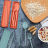 Camping Utensil Set, Reusable Utensils Set with Case, Plastic Cutlery Set Forks Spoon Tableware Chopsticks, Portable Cutlery Set for Travel Picnic...