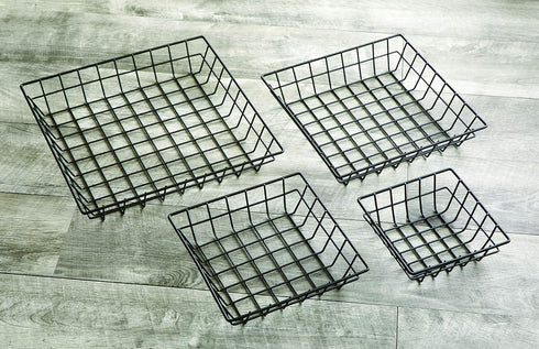 American Metalcraft SQGB10 Square Wire Grid Basket, Black, 10-Inches...
