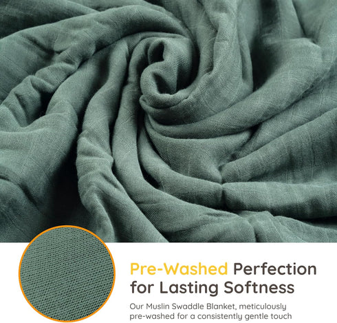 Muslin Swaddle Blankets - Baby Essentials Blanket Newborn Must Haves Boy Girl Breastfeeding Gifts Shower Burp Cloths Wrap Sleep Soft Gender Neutra...