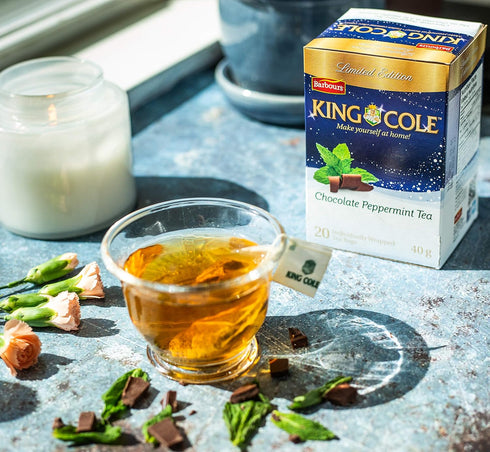 King Cole Chocolate Peppermint Tea, One of a Kind - Black Tea with Chocolate Mint, Dessert Tea, 20 Mint Tea Bags in each Tea Box...