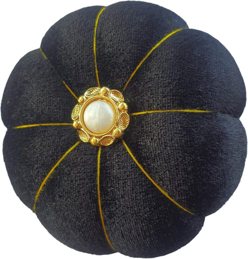 CUSHYSTORE Velvet Wrist Pin Needle Cushion Pincushion for Sewing with Adjustable Elastic Strap Fit All Wrist Sizes (Black), 3 1/4 inches (L) x 3 1...