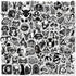 100PCS Cool Gothic Stickers Waterproof Punk Sticker for Water Bottle, Phone Case, Laptop, Black and White Stickers, Horror Vinyl Graffiti Decals E...