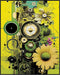 Posterizer 1 pcs-retro surreal happy bright flowers collage-Abstract & Modern Art-Floral & Botanical Art-Gift for Art Lovers- UNFRAMED Wall Art...