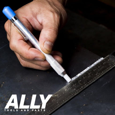ALLY Tools Two Round Soapstone Holder with 14 Welding Quality Round Soapstone Pens Refills for Welders - Perfect for Making Removable Markings on ...