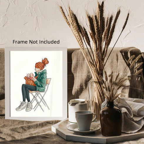 Posterizer 1 pcs-cute anime girl in winter with a mask and mittens -4-Kids Room Art Gift for Girls, Boys, Teens decor for Girls, Teens Bedroom- un...