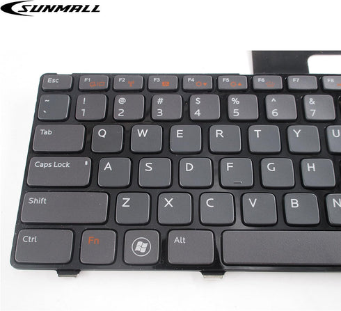 Keyboard Replacement with (Backlit and Frame) Compatible with Dell Inspiron 14R N4110 N4120 M4110 N4050 N5040 N5050 M5040 M5050, VOSTRO 1440 1445 ...