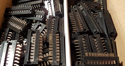 25-Pack IDC 2X10 20 Pins 2.54mm 0.1" Pitch Male Transition Dual Row Plugs for 1.27mm 0.05" Flat Ribbon Cable FD 20P 25-PK...