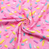 David Angie Candy Printed Double Brushed Polyester Fabric Soft Smooth 4 Way Stretch Knit Fabric by The Yard for Dress Sewing (Pink)...