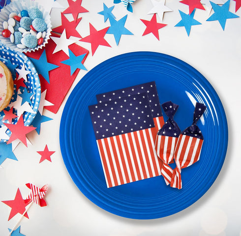Patriotic Candy Twisting Wax Wrappers 700 Pieces July 4 Chocolate Caramel Wrapping Paper American Flag Design Wrapper for USA Holiday Candies Cara...