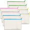 8 Pack Canvas Colorful Zipper Bags, DIY Craft Bags Travel Canvas Makeup Pouches for Cosmetic Toiletry Stationery Storage (Beige, 8.3” x 4.7”)...