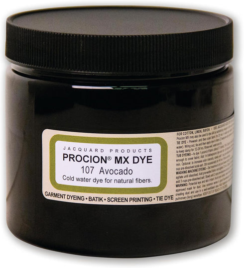 Jacquard Procion MX Tie Dye Powder | Cold Water Fiber Reactive Dye for Fabric and Clothing | Permanent and Washfast | Made in USA | Avocado | 8 Ou...
