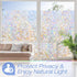 Homein Window Privacy Film, Rainbow Window Film Decorative 3D Window Clings Non Adhesive Window Tint for Home, Stained Glass Window Film for Glass...