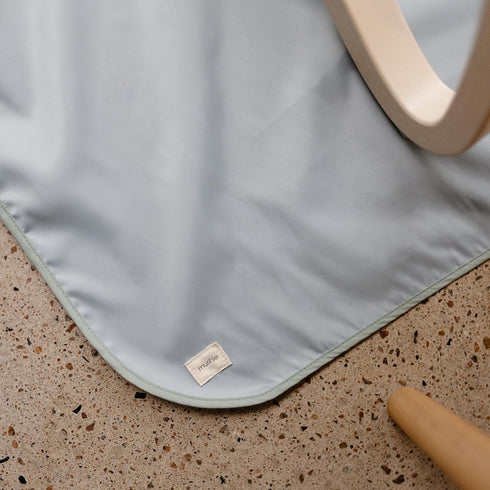 mushie Baby Splat Mat 42.5x42.5 Inch (Olive Check) | Water Resistant for Under High Chair and Infant Play...