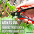 Anvil Pruning Shears for Gardening, Sharp Ergonomic Pruners, Heavy Duty High Carbon Steel Blade Plant Cutting Clippers, Adjustable Soft Handle for...