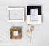 Creative Co-Op White Resin Photo Frame with Beige Accents (Holds 5" x 7" Photo)...