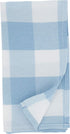 SARO LIFESTYLE Collection Buffalo Plaid Cotton Blend Table Napkins (Set of 4), 20", Blue...