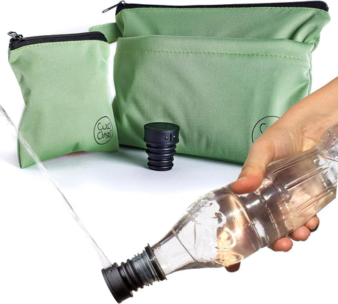 CuloClean Hygiene bag for hiking + Portable travel bidet. Personal hygiene kit for hikers, leave no trace (LNT) while hiking in the countryside....