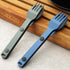 Magnetic Camping Utensils Set, Portable & Reusable Metal Travel Flatware, Outdoor Backpacking Cutlery Set, Knife, Fork & Spoon, 3-PACK, Gray...
