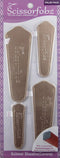 Scissors by SCISSORFOBZ with ScissorGripper -VALUE PACK-4 sizes- Designer Scissor sheaths Covers Holders for embroidery sewing quilting - Quilters...
